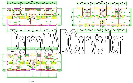 联体别墅建筑平面CAD图纸