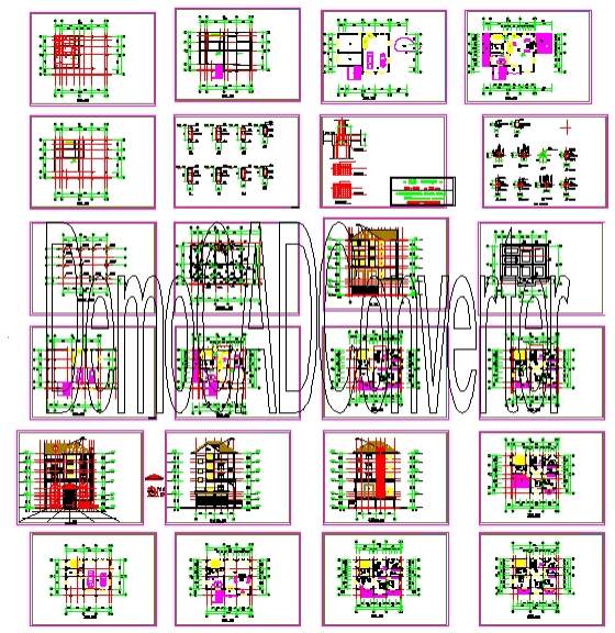 错层别墅建筑结构施工图