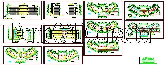 V型的新办公楼建施图