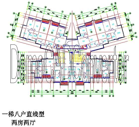 一梯8户CAD图纸