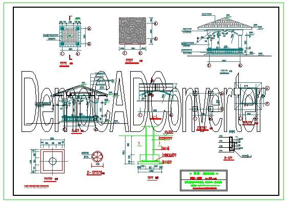 凉亭设计施工CAD详图
