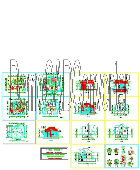 别墅建筑合集6套CAD图纸