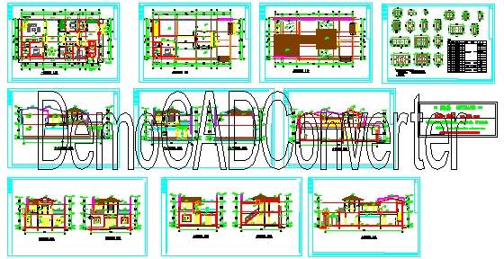 北方四合院建筑设计施工图纸（带效果图）