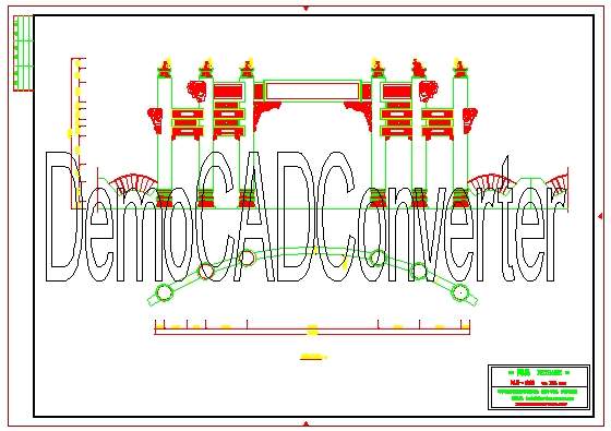 古建牌坊入口CAD图纸