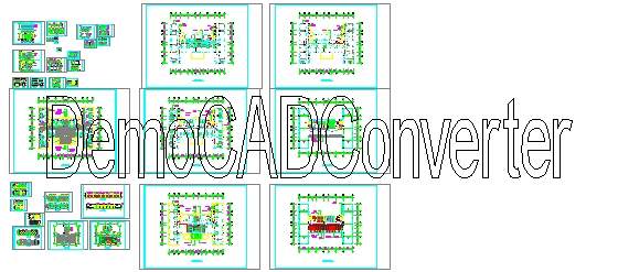 大型工装施工图（医院）CAD