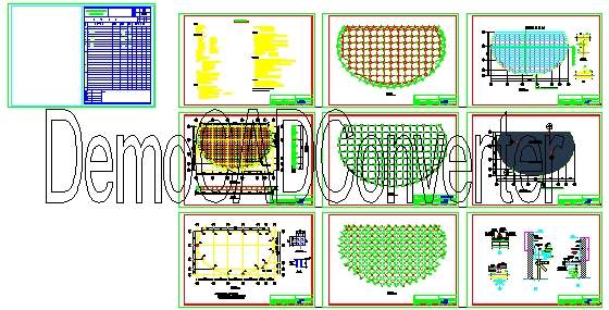 某建筑工程网架施工图CAD图纸