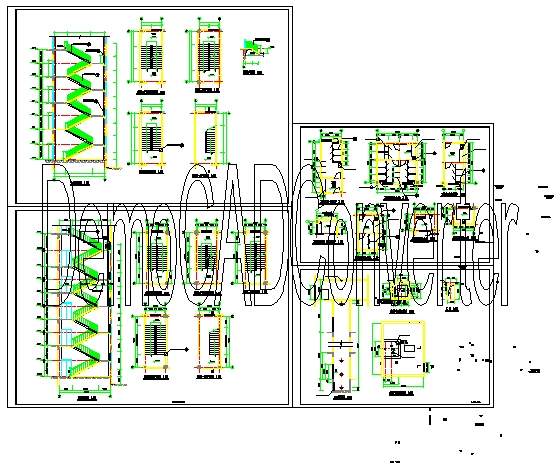 楼梯、电梯、卫生间CAD大样图