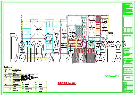 汽车4S店之天津英菲尼迪首层平面图CAD建筑图纸