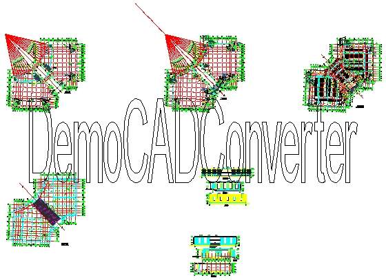 汽车大型会展厅CAD建筑图纸