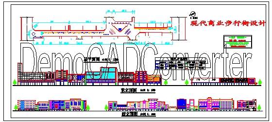 现代商业步行街设计方案CAD图纸