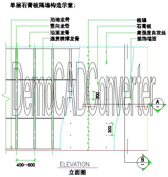 装饰构造、隔墙详图4套