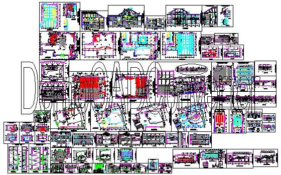 鲤鱼洲宾馆建筑CAD图纸