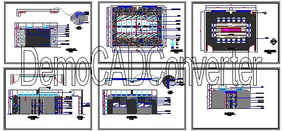 一套小会议室装修图CAD