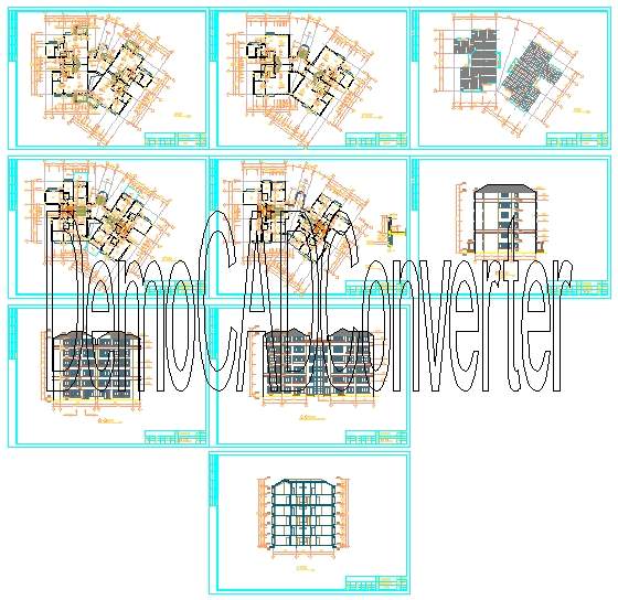 广州冠迪花园几套复式公寓建筑扩出图