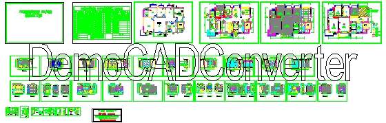 高档小区样板房CAD施工图