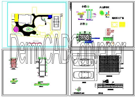 园路铺装CAD图纸