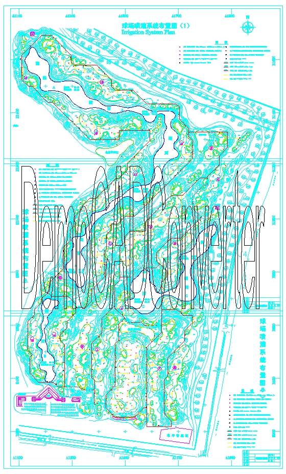 高尔夫球场喷灌系统图