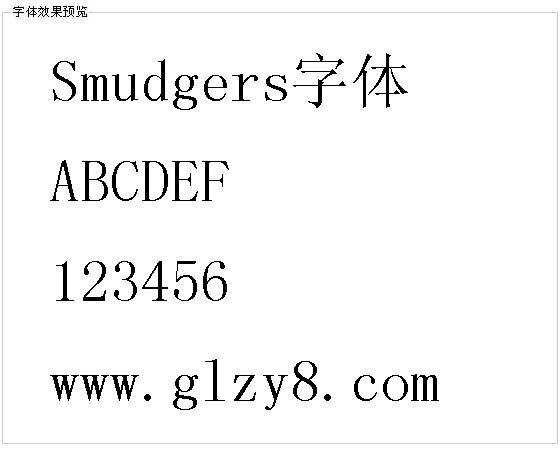 Smudgers字体