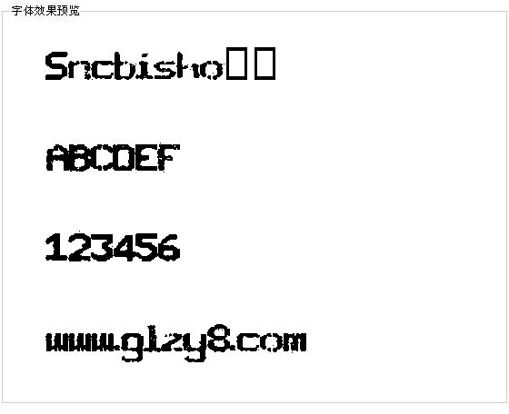 Sncbisho字体