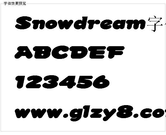 Snowdream字体