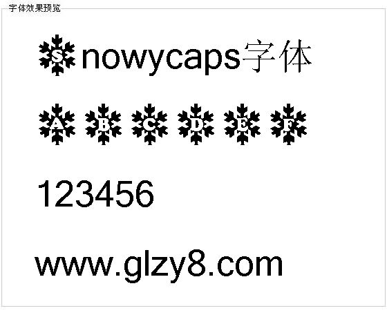 Snowycaps字体