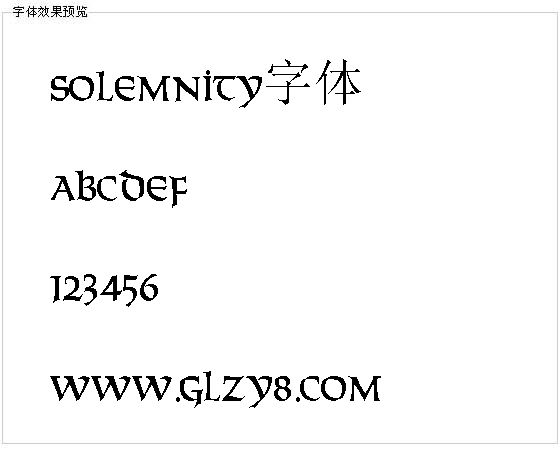 Solemnity字体