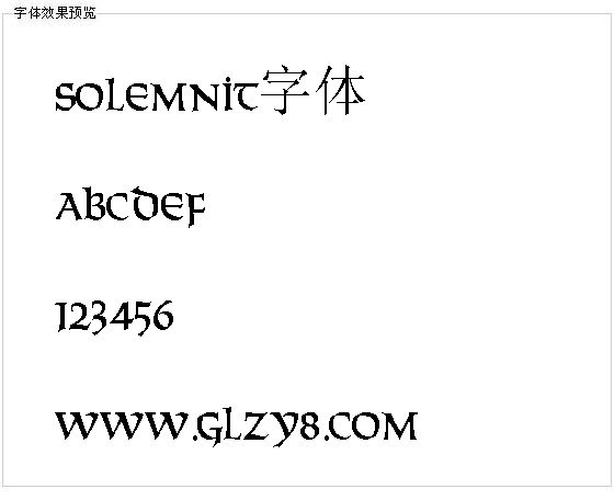 Solemnit字体