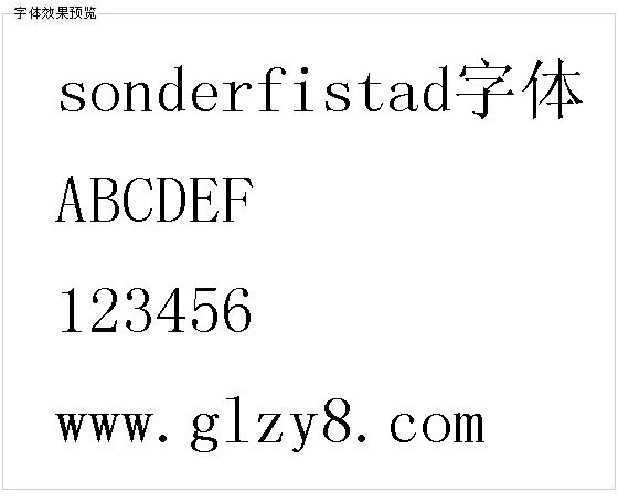 sonderfistad字体