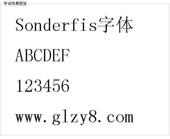 Sonderfis字体