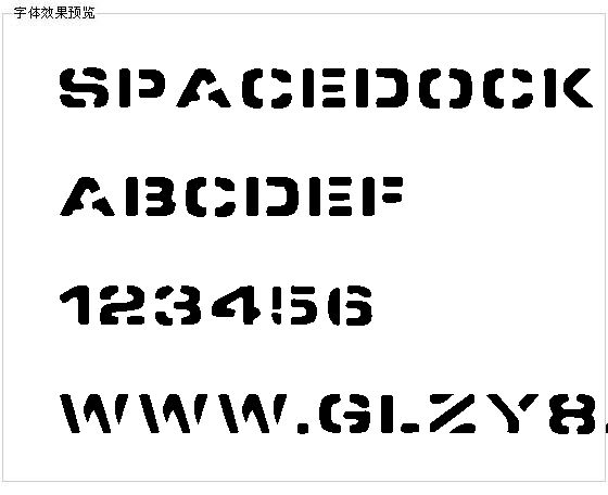 Spacedock stencil字体