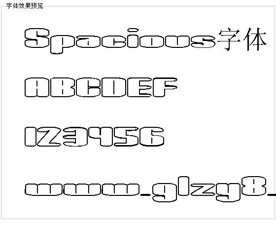 Spacious字体