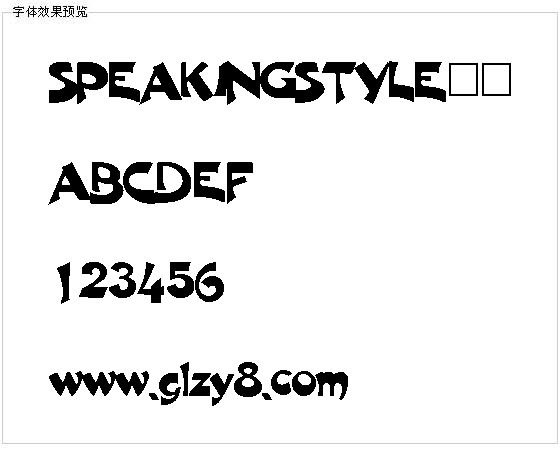 SPEAKINGSTYLE字体