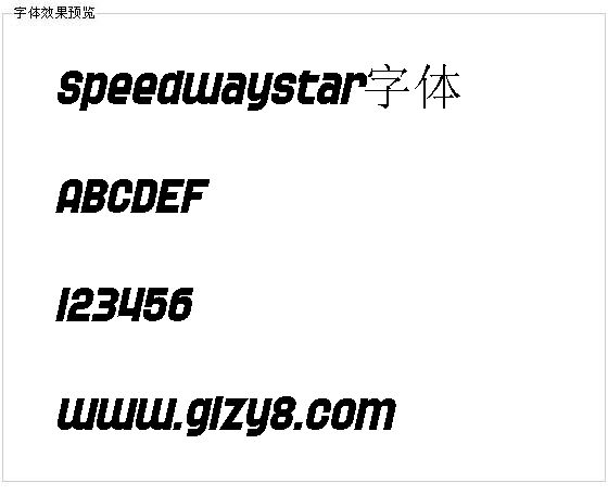 Speedwaystar字体