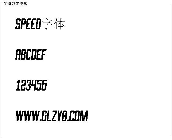 Speed字体