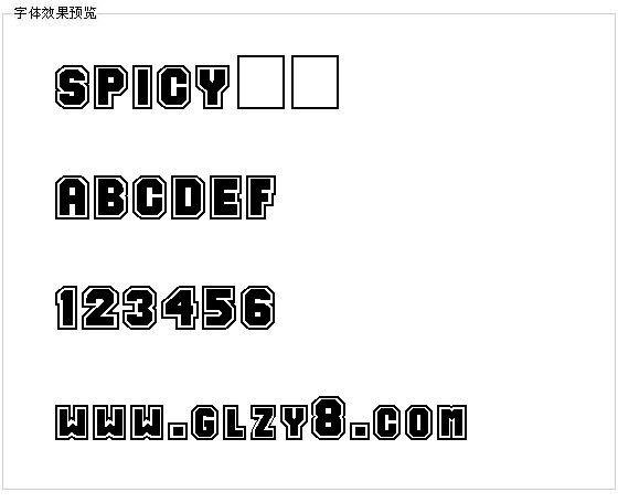 SPICY字体