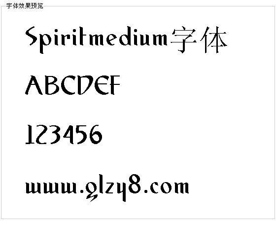 Spiritmedium字体