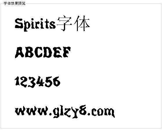 Spirits字体