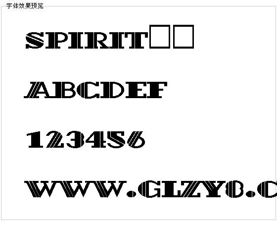 SPIRIT字体