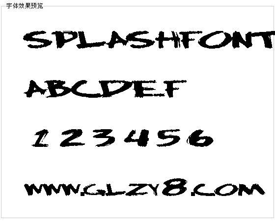 SPLASHFONT字体