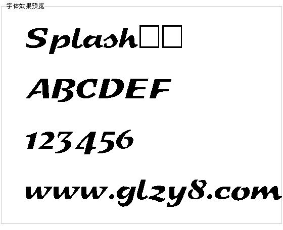 Splash字体