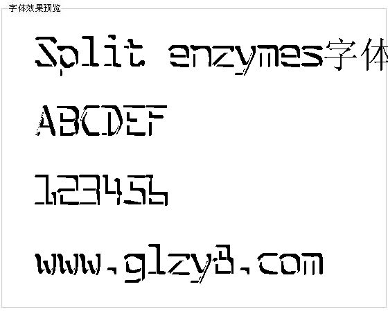 Split enzymes字体