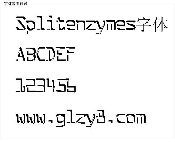 Splitenzymes字体