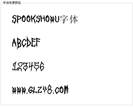 Spookshowu字体