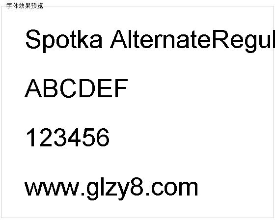 Spotka AlternateRegular字体