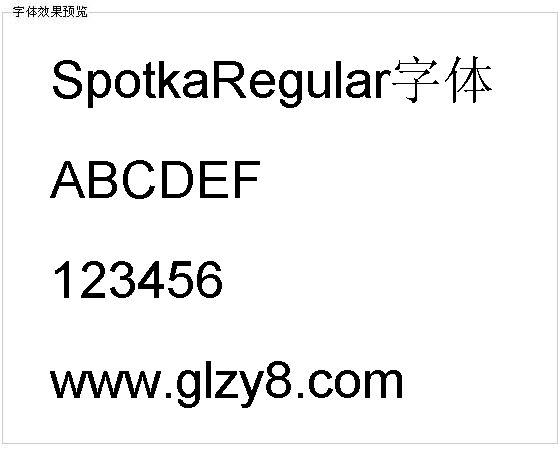 SpotkaRegular字体