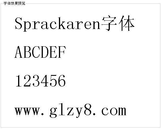 Sprackaren字体