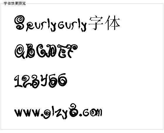 Spurlycurly字体