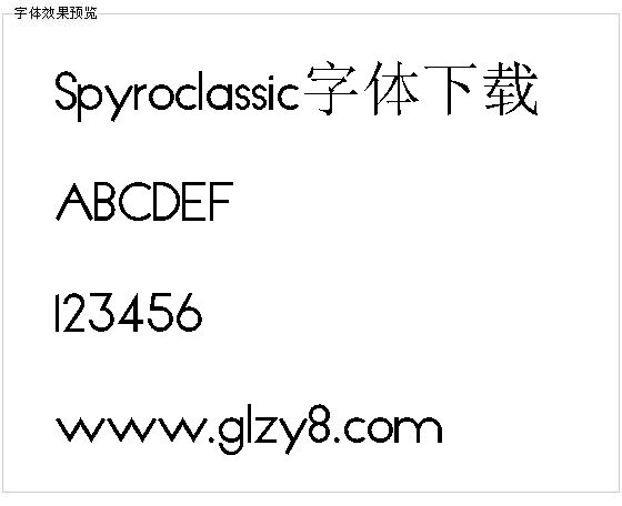 Spyroclassic字体下载