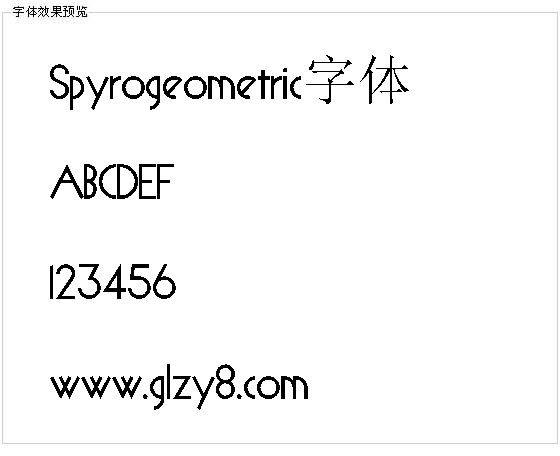 Spyrogeometric字体