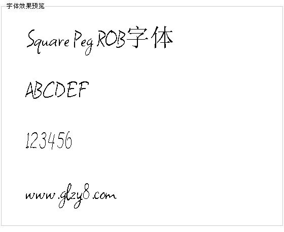 Square Peg ROB字体